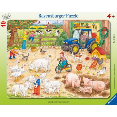 Ravensburger 06332 Rahmenpuzzle Auf dem großen Bauernhof 40 Teile