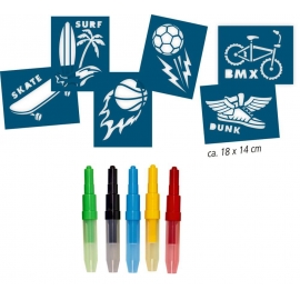 Airbrush - Stifte für Papier  -  Cool Sports!