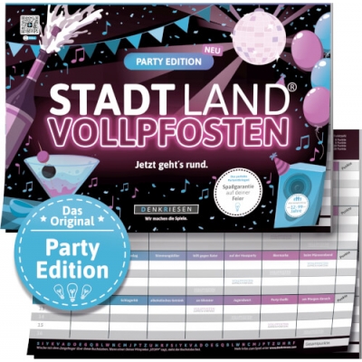 Stadt Land Vollpfosten-Party Edi
