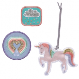 School Patches Set Unicorn glitt