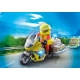 Notarzt-Motorrad Mit Blinklicht