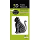 3D Papiermodell - Katze,schwarz