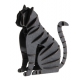 3D Papiermodell - Katze,schwarz