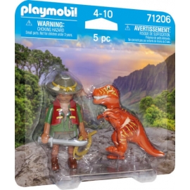 Abenteurer Mit T-Rex