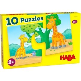 10 Puzzles Wilde Tiere