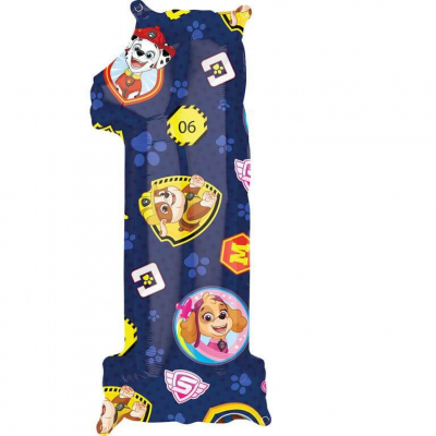 Paw Patrol Folienballon Zahl 1 c