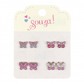 Ohrring Schmetterling (4 Paar/Ka