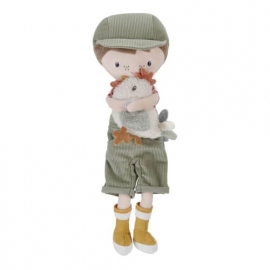 Kuschelpuppe farmer Jim mit huhn