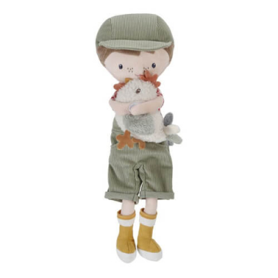 Kuschelpuppe farmer Jim mit huhn