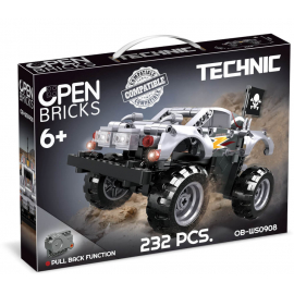 Open Bricks Monster Truck Silver