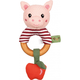Holz-Ringrassel Schwein - Little