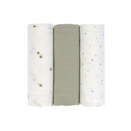 Swaddle & Burp Blanket L Leave o