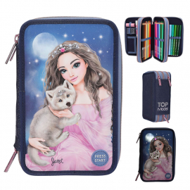 TOPModel 3 Fach Federtasche LED