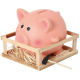 JUMBO Keramik Sparschwein mit Ha
