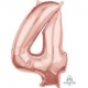 Mid Size Zahl 4 Rosé-Gold Fol-Ba