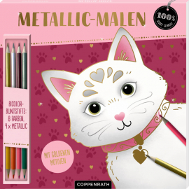 Malblock Metallic-Malen Katze -